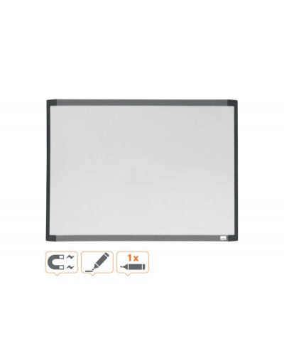 Pizarra blanca nobo magnetica marco dos tonos color 585x430 mm