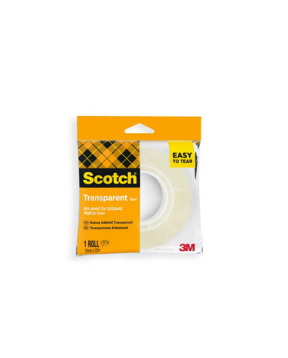 Cinta adhesiva scotch 508 transparente 33x19 mm facil de cortar encelofada individual