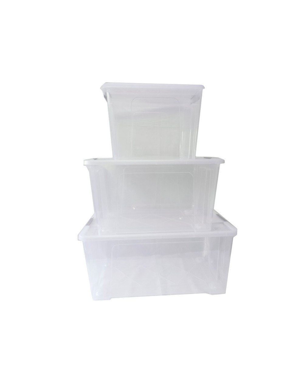 Caja de almacenaje archivo 2000 polipropileno apilable y encajable con tapa 10 litros transparente 280x400x130 mm