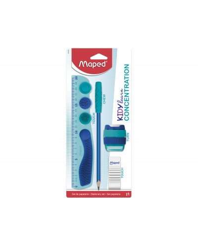 Kit escolar maped kidylearn concentration azul 4 piezas