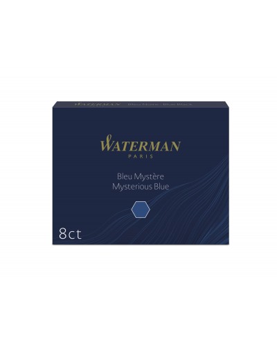 Tinta estilografica waterman standard azul negro caja de 8 cartuchos