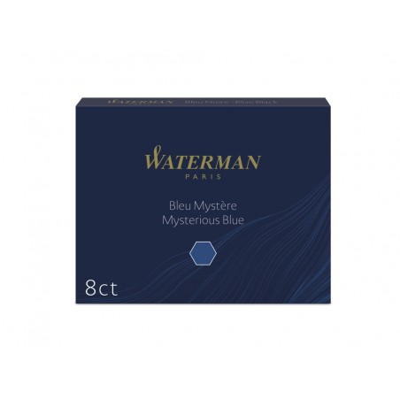 Tinta estilografica waterman standard azul negro caja de 8 cartuchos