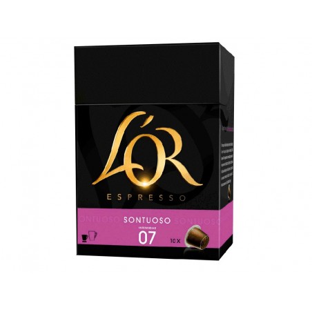 Cafe l or espresso sontuoso fuerza 8 caja de 10 capsulas