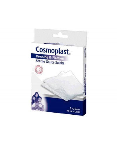 Gasa esterilizada cosmoplast universal 75x75 mm caja de 6 unidades