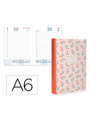 Agenda encuadernada liderpapel nomi a6 2026 dia pagina design 2 papel 70 gr