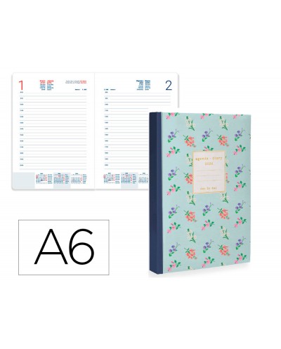 Agenda encuadernada liderpapel nomi a6 2026 dia pagina design 1 papel 70 gr