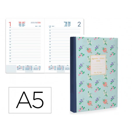 Agenda encuadernada liderpapel nomi a5 2026 dia pagina design 1 papel 70 gr