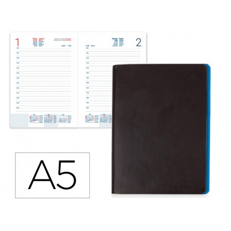 Agenda encuadernada liderpapel sifnos a5 2026 dia pagina design 1 papel 70 gr