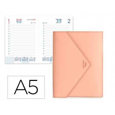Agenda encuadernada liderpapel psara a5 2026 dia pagina design 4 papel 70