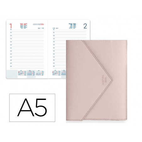 Agenda encuadernada liderpapel psara a5 2026 dia pagina design 3 papel 70 gr