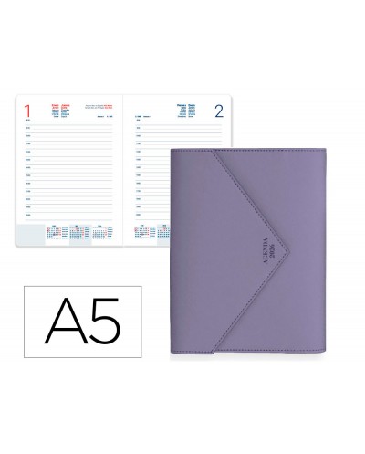 Agenda encuadernada liderpapel psara a5 2026 dia pagina design 1 papel 70 gr
