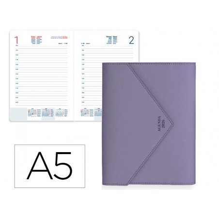 Agenda encuadernada liderpapel psara a5 2026 dia pagina design 1 papel 70 gr