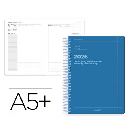 Agenda espiral antartik a5 2026 dia pagina diseno 2 papel 80 gr
