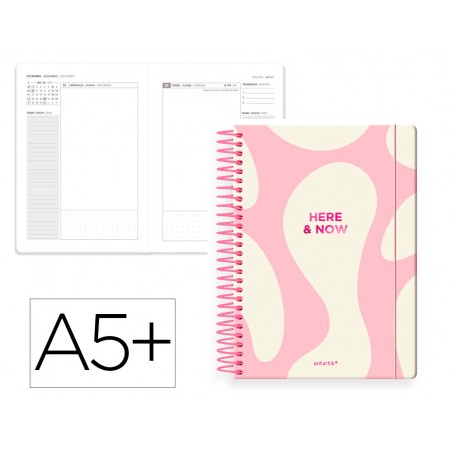 Agenda espiral antartik a5 2026 dia pagina here and now papel 80 gr