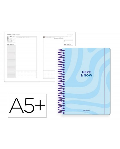 Agenda espiral antartik a5 2026 dia pagina here and now papel 80 gr