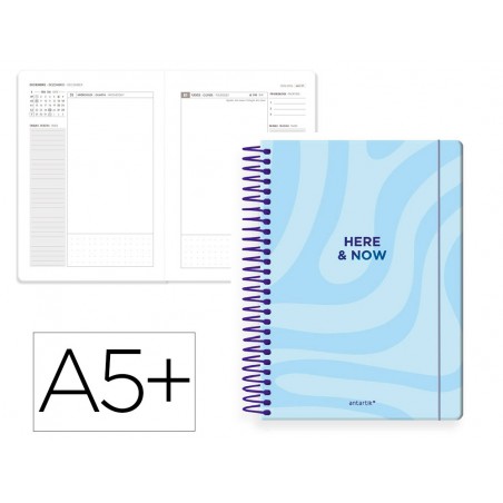Agenda espiral antartik a5 2026 dia pagina here and now papel 80 gr