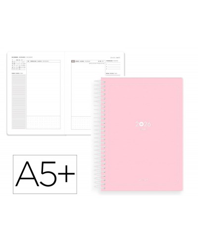 Agenda espiral antartik a5 2026 dia pagina basic papel 80 gr