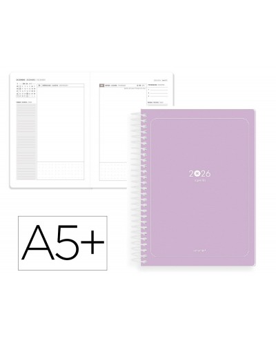Agenda espiral antartik a5 2026 dia pagina basic papel 80 gr
