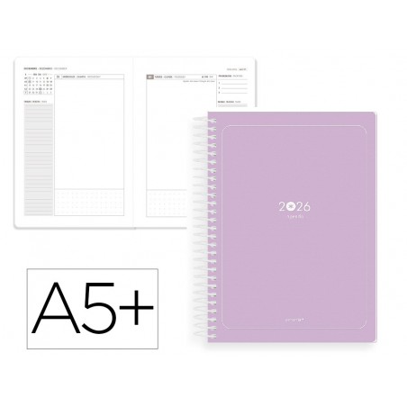 Agenda espiral antartik a5 2026 dia pagina basic papel 80 gr
