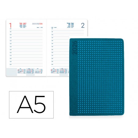 Agenda encuadernada liderpapel anafi a5 2026 dia pagina design 1 papel 70 gr