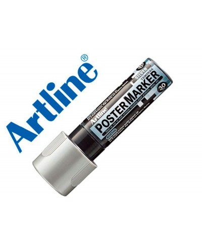 Rotulador artline poster marker epp 30 punta rectangular 30 mm color plata