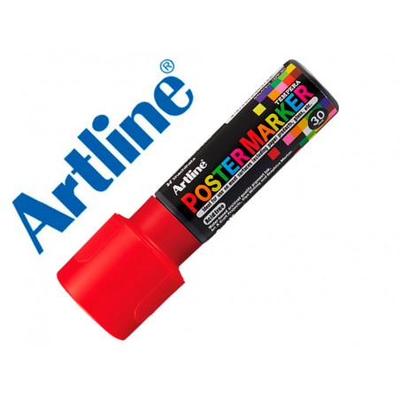 Rotulador artline poster marker epp 30 punta rectangular 30 mm color rojo