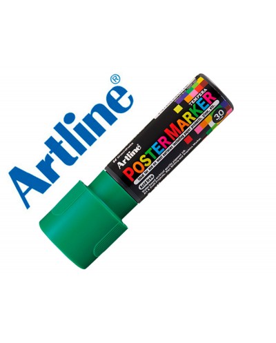 Rotulador artline poster marker epp 30 punta rectangular 30 mm color verde