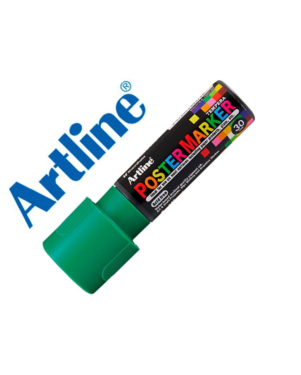 Rotulador artline poster marker epp 30 punta rectangular 30 mm color verde