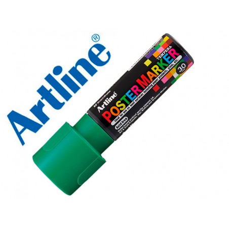 Rotulador artline poster marker epp 30 punta rectangular 30 mm color verde