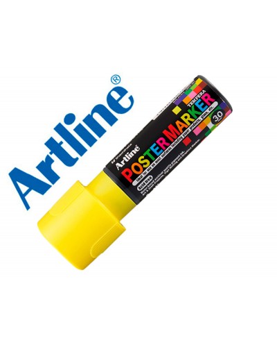 Rotulador artline poster marker epp 30 punta rectangular 30 mm color amarillo fluor