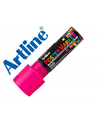 Rotulador artline poster marker epp 30 punta rectangular 30 mm color rosa fluor