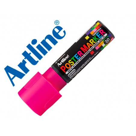 Rotulador artline poster marker epp 30 punta rectangular 30 mm color rosa fluor