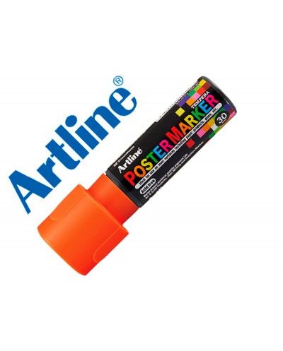 Rotulador artline poster marker epp 30 punta rectangular 30 mm color naranja fluor