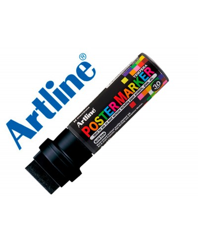 Rotulador artline poster marker epp 30 punta rectangular 30 mm color negro