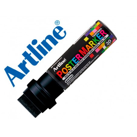 Rotulador artline poster marker epp 30 punta rectangular 30 mm color negro