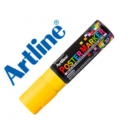 Rotulador artline poster marker epp 20 punta rectangular 20 mm color amarillo