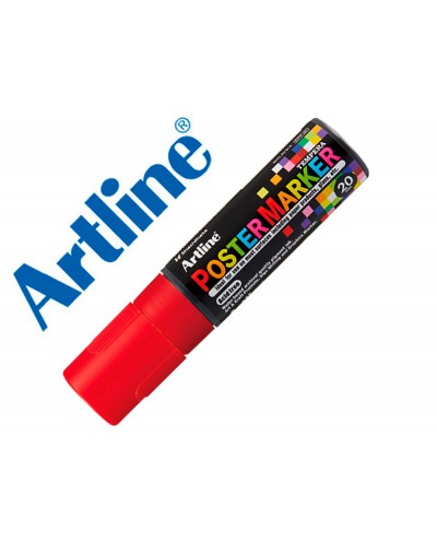 Rotulador artline poster marker epp 20 punta rectangular 20 mm color rojo