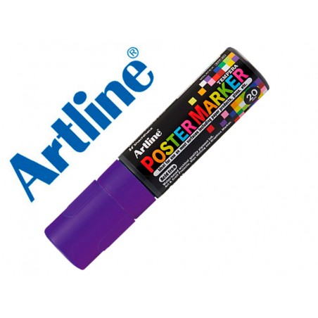 Rotulador artline poster marker epp 20 punta rectangular 20 mm color violeta