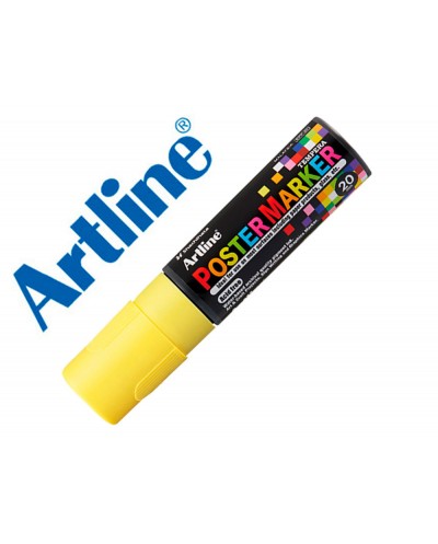 Rotulador artline poster marker epp 20 punta rectangular 20 mm color amarillo fluor