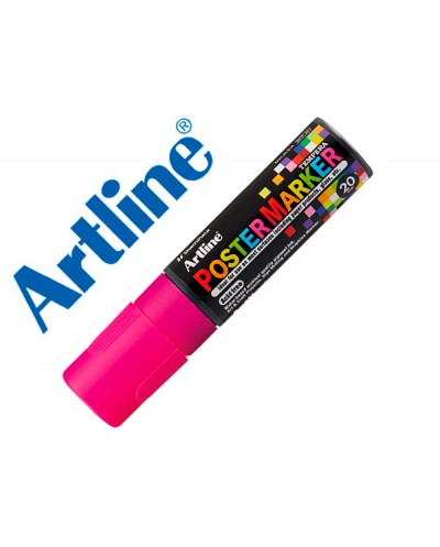 Rotulador artline poster marker epp 20 punta rectangular 20 mm color rosa fluor