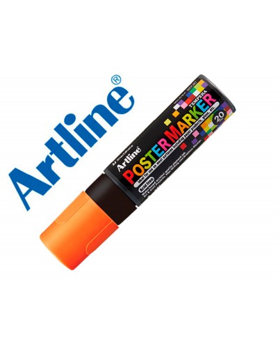 Rotulador artline poster marker epp 20 punta rectangular 20 mm color naranja fluor