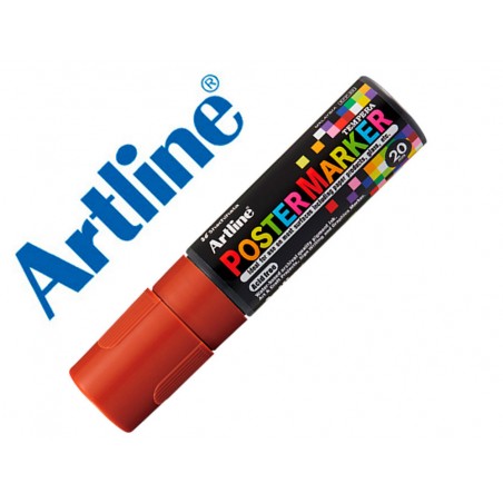 Rotulador artline poster marker epp 20 punta rectangular 20 mm color marron