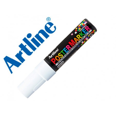 Rotulador artline poster marker epp 12 punta rectangular 12 mm color blanco