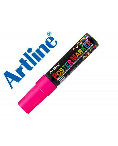Rotulador artline poster marker epp 12 punta rectangular 12 mm color rosa fluor