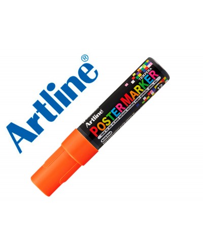 Rotulador artline poster marker epp 12 punta rectangular 12 mm color naranja fluor