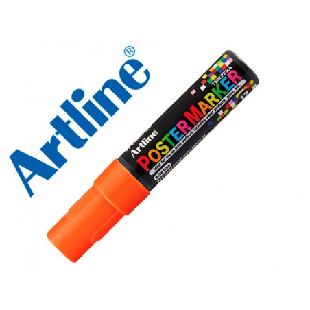 Rotulador artline poster marker epp 12 punta rectangular 12 mm color naranja fluor