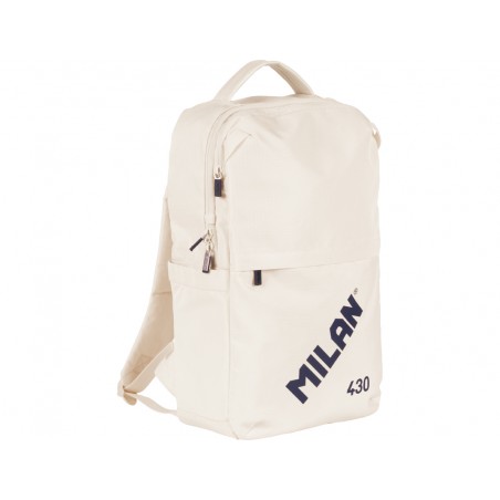 Mochila escolar milan con cierre de seguridad 15 litros 430 since 1918 color beige