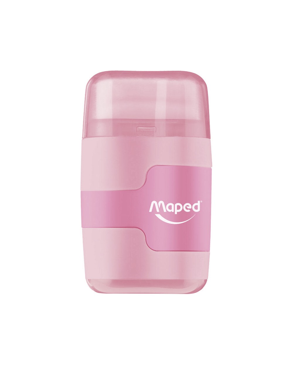 Sacapuntas maped plastico connect 2 usos con goma colores pastel surtidos