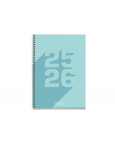 Agenda espiral escolar miquelrius basic din a5 semana vista 25 26 tapa carton forrado azul