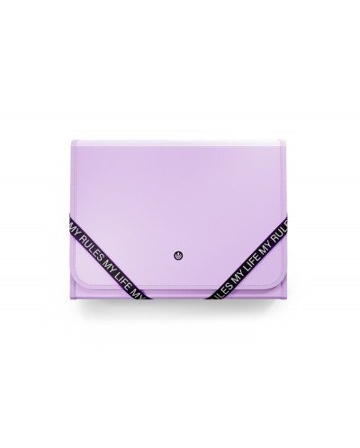 Carpeta carchivo my rules clasificadora acordeon 13 departamentos polipropileno con gomas folio color malva